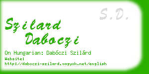 szilard daboczi business card